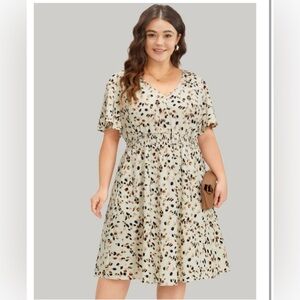 NWT bloomchic 28 leopard print Midi Dress